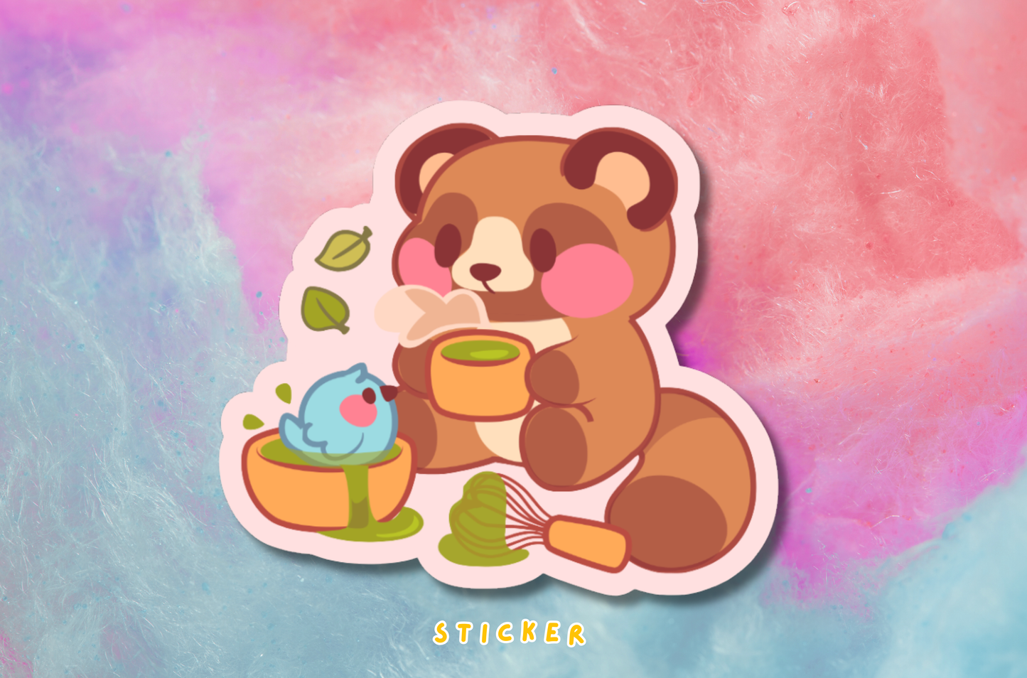 Matcha Tanuki Sticker PATREON EXCLUSIVE - March 2026