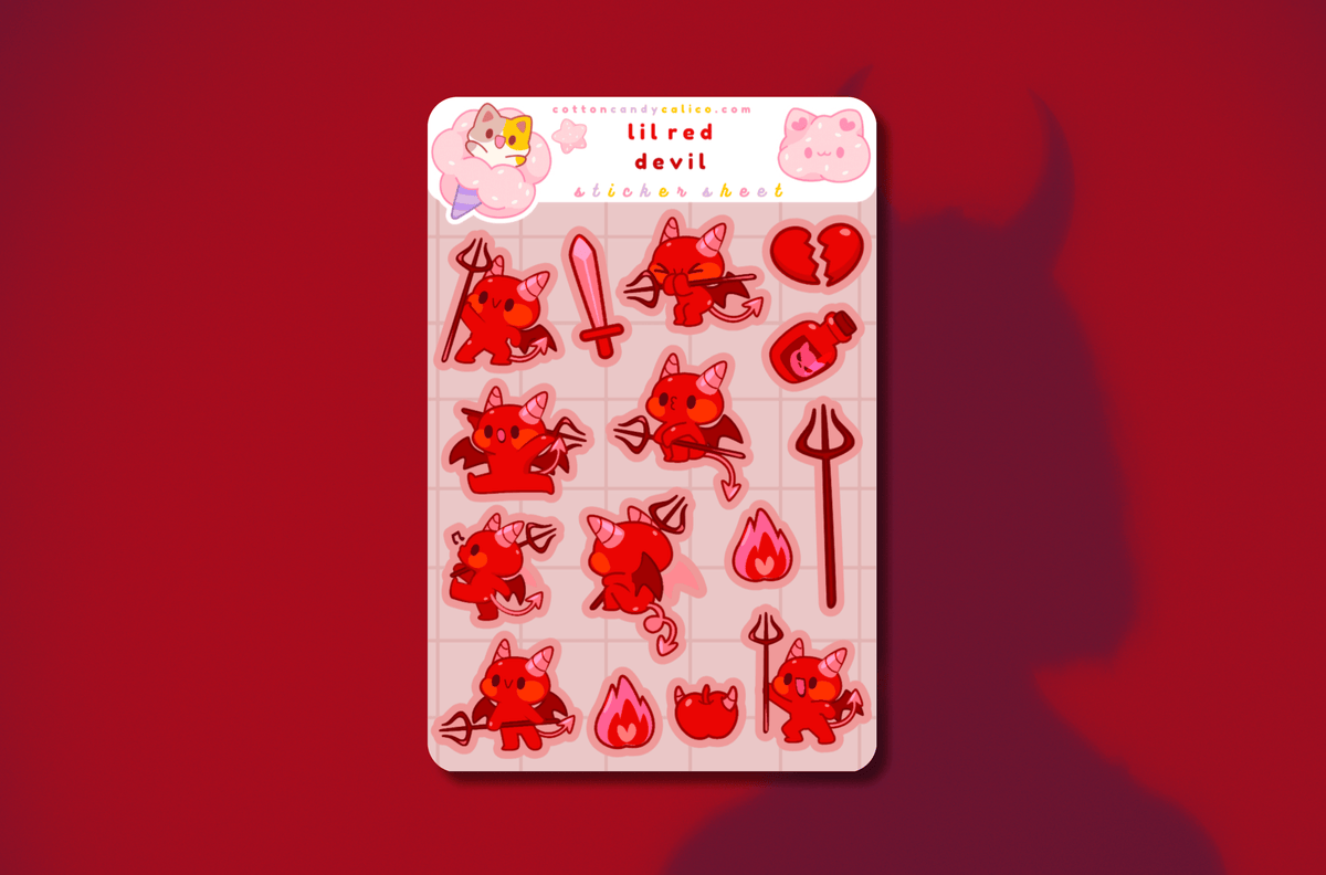 Lil Red Devil Sticker Sheet
