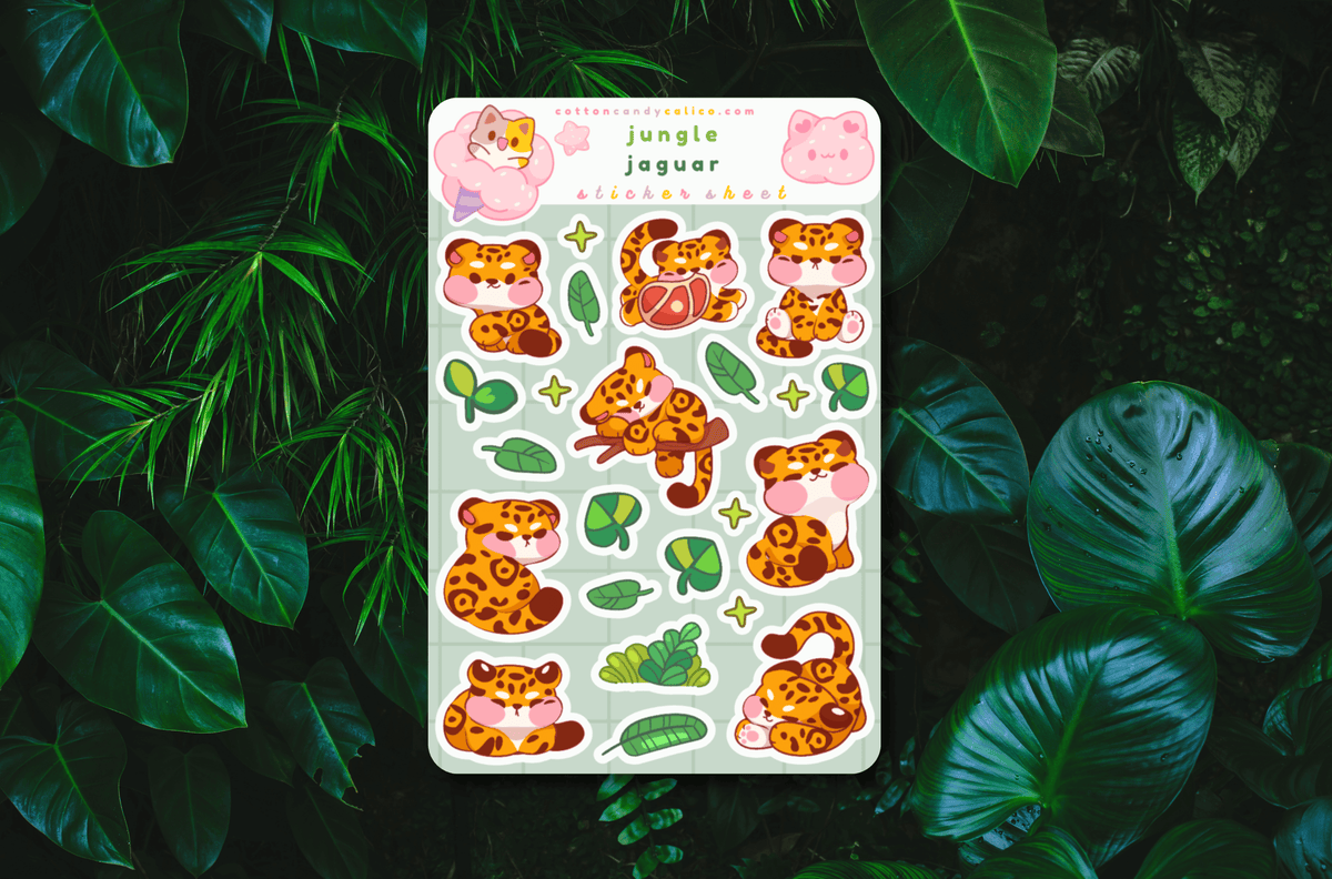 Jungle Jaguar Sticker Sheet