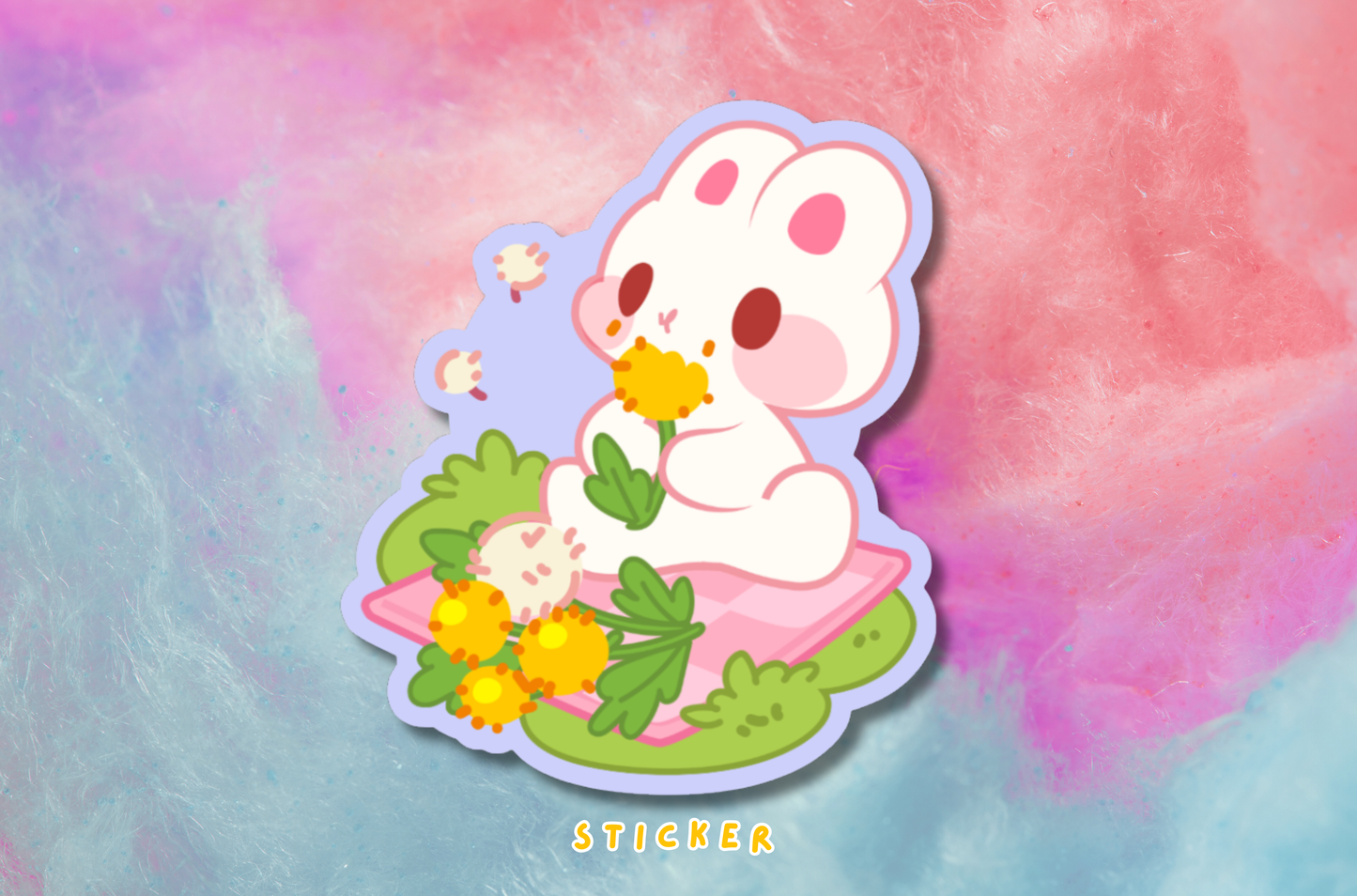 Dandelion Bunny Sticker PATREON EXCLUSIVE - April 2026