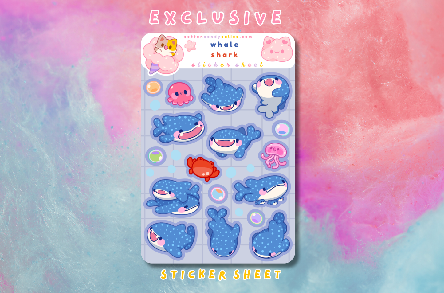 Whale Shark Sticker Sheet PATREON EXCLUSIVE - June 2026