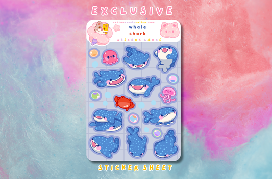 Whale Shark Sticker Sheet PATREON EXCLUSIVE - June 2026