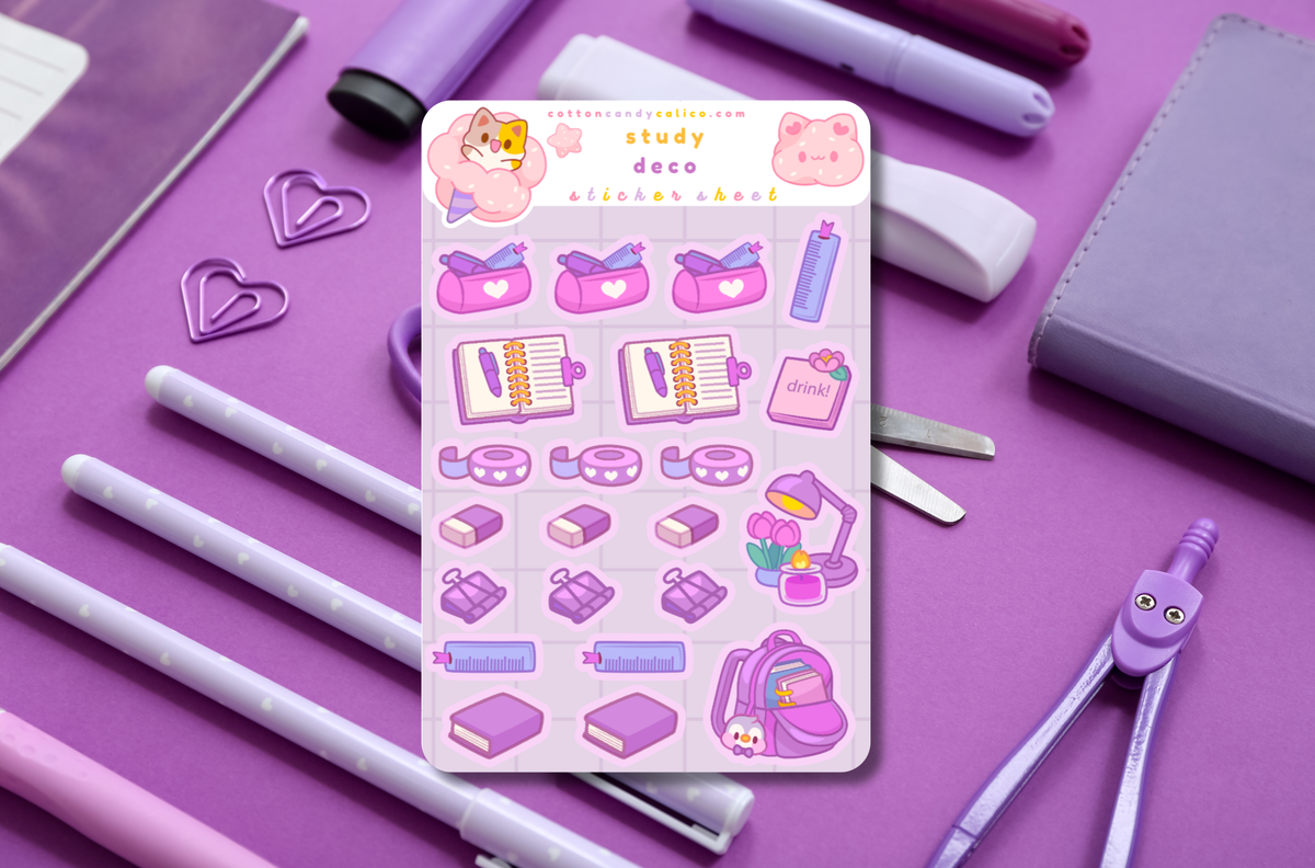 Study Deco Sticker Sheet
