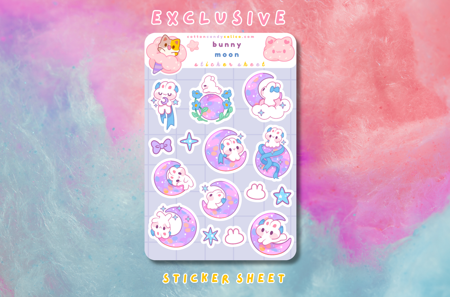 Bunny Moon Sticker Sheet PATREON EXCLUSIVE - February 2026