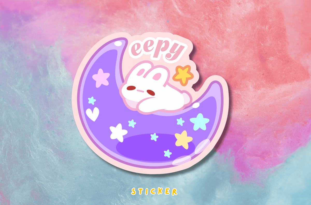 Eepy Bunny Moon Sticker PATREON EXCLUSIVE - August 2026