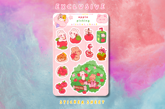 Apple Picking Sticker Sheet PATREON EXCLUSIVE - January 2026