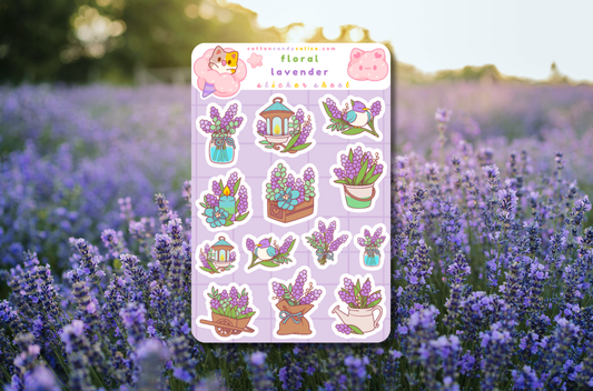 Floral Lavender Sticker Sheet