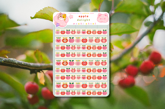 Apple Delight Washi Sticker Sheet