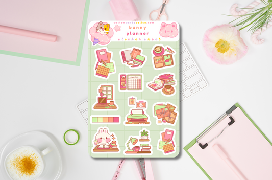 Bunny Planner Sticker Sheet