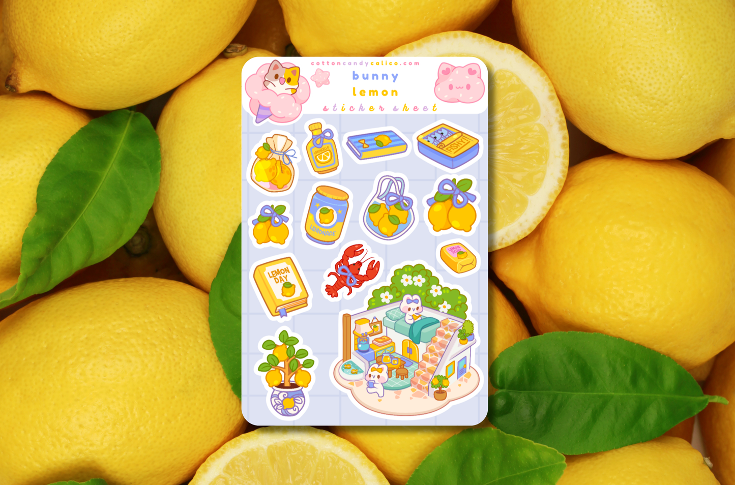 Bunny Lemon Sticker Sheet