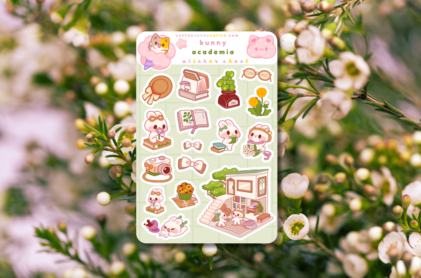 Bunny Academia Sticker Sheet