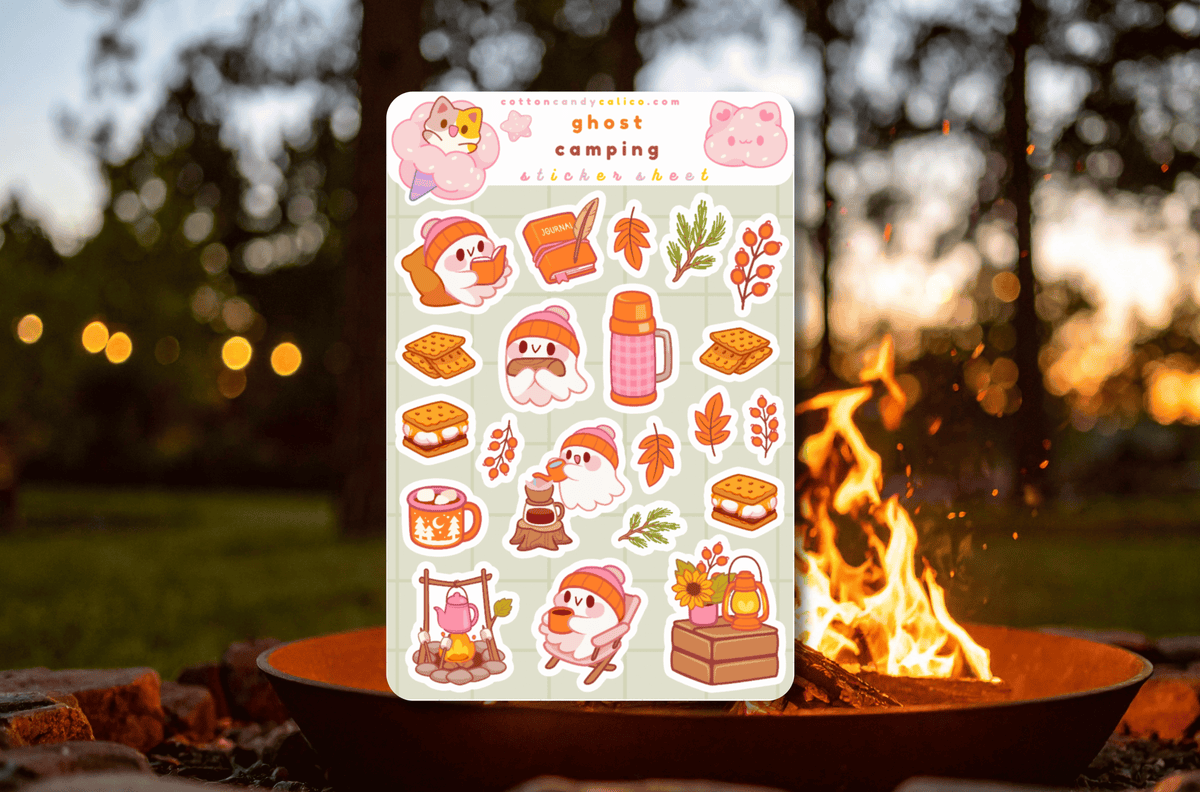 Ghost Camping Sticker Sheet