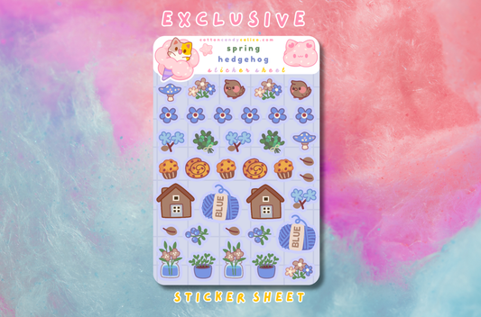Spring Hedgehog Deco Sheet PATREON EXCLUSIVE - April 2026