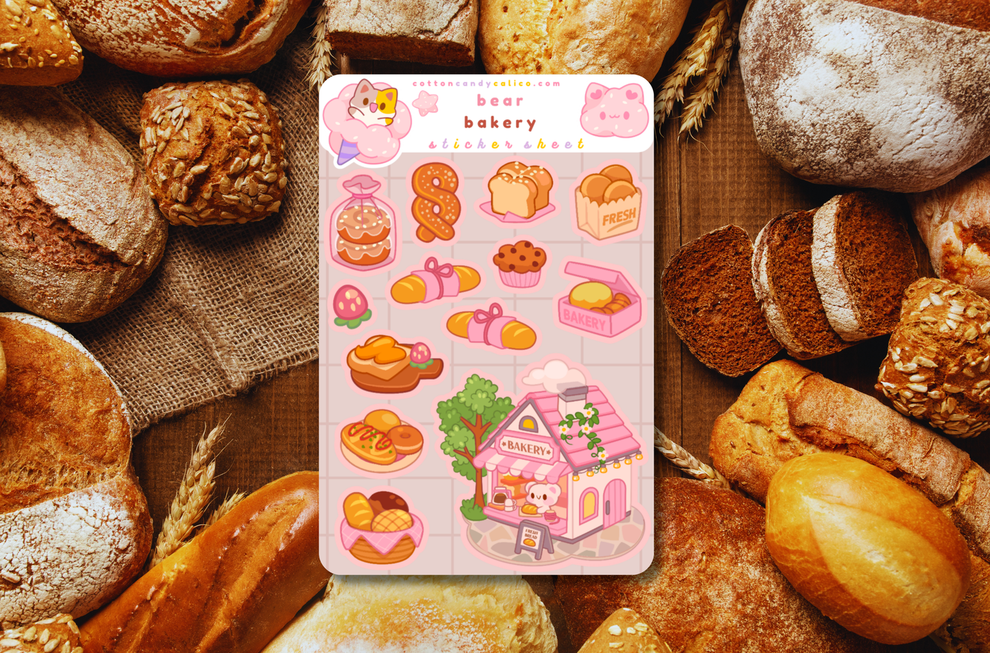 Bear Bakery Sticker Sheet