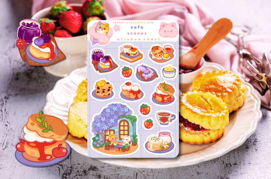 Cafe Scones Sticker Sheet