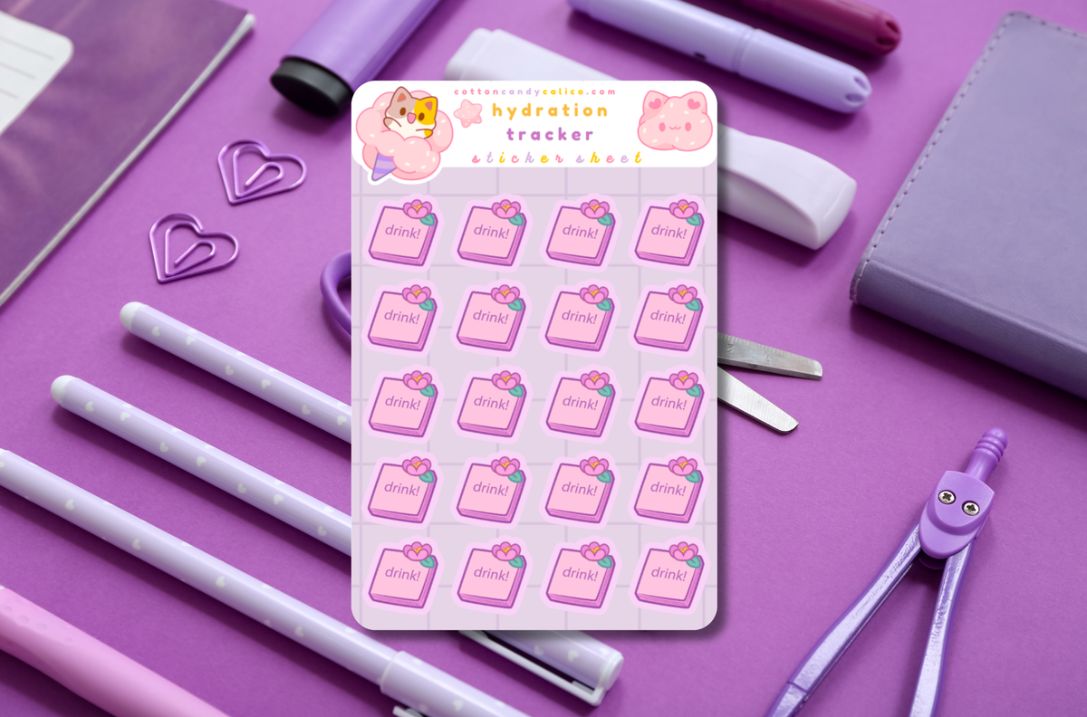 Hydration Tracker Sticker Sheet