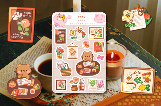 Cozy Bear Sticker Sheet