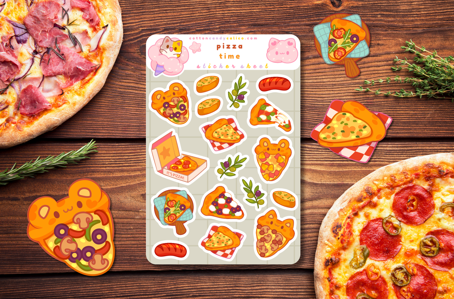 Pizza Time Sticker Sheet