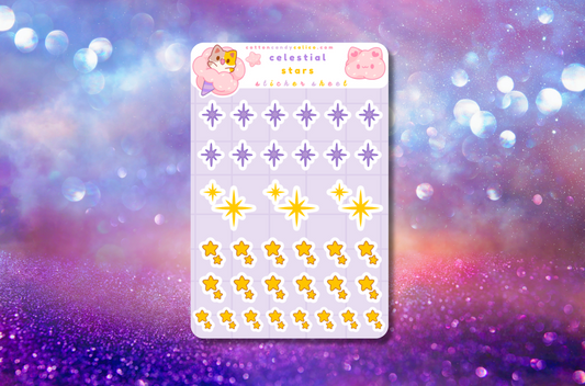 Celestial Stars Sticker Sheet