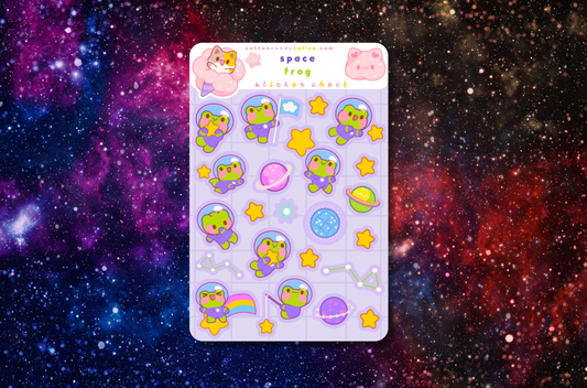 Space Frog Sticker Sheet