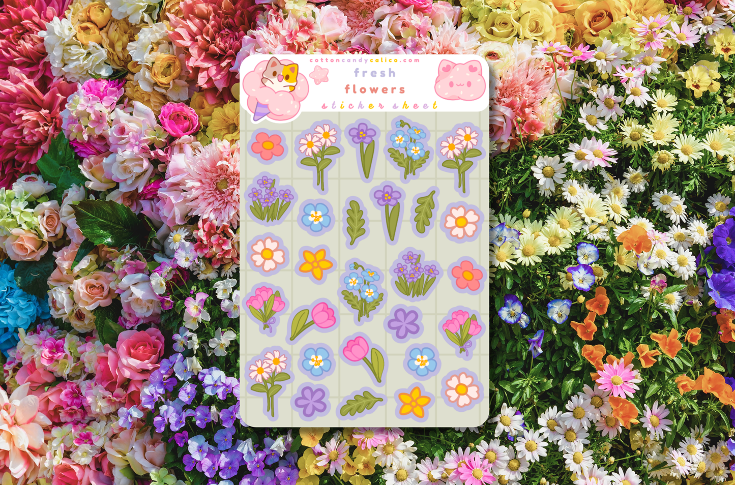 Fresh Flowers Deco Sheet