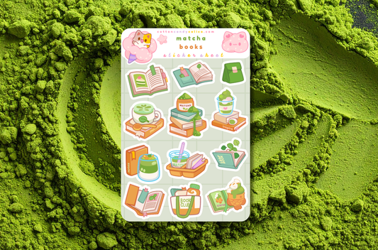 Matcha Books Sticker Sheet