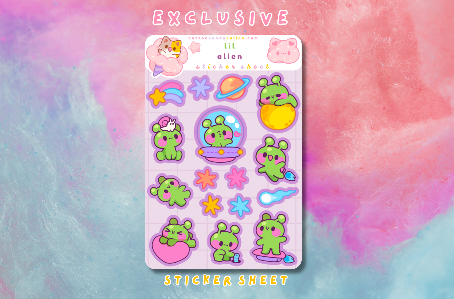 Lil Alien Sticker Sheet PATREON EXCLUSIVE - July 2026