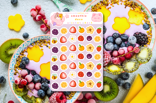 Smoothie Bowl Deco Sticker Sheet